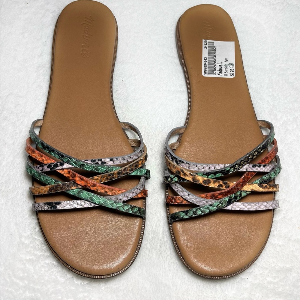 Madewell Women's Multicolor Strappy‎ Sandals Sz 10 - Picture 2 of 6